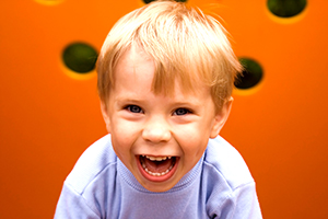 Laughing Boy with orange