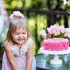 Birthday girl with rosie cake